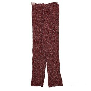 American Eagle Ditsy Floral‎ Paperbag Cropped Pants Red XXS